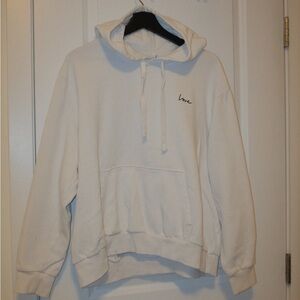 Women's White Hoodie Sweater